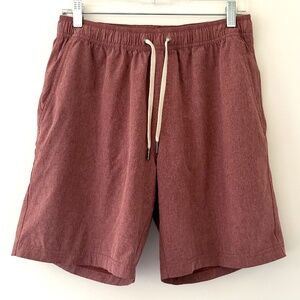 Fair Harbor The One Short Lined Quick Dry Brick color Drawstring Side Pockets